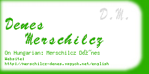 denes merschilcz business card